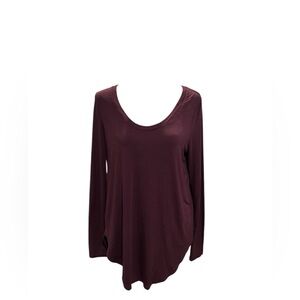 Athleta Women's Long Sleeve Top - Burgundy size Medium